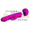 Vibrador con estimulador de clitoris USB y lanzador de liquidos